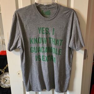 Gray Graphic Tee with Green Print